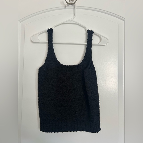 SKIMS Onyx Black Cozy Knit Bouclé Tank Top - S/M - Picture 3 of 8